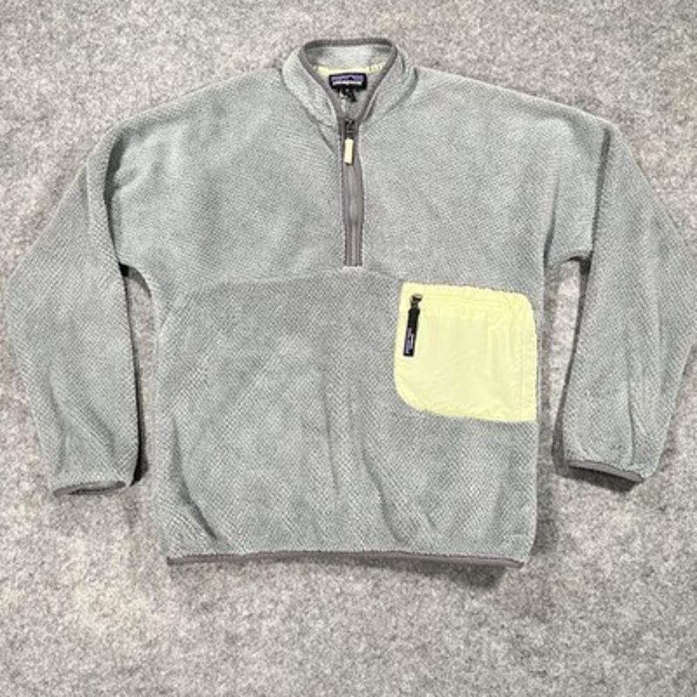 Patagonia Re Tool 1/2 Zip Pullover Womens M Gray Fleece Long Sweater Jacket